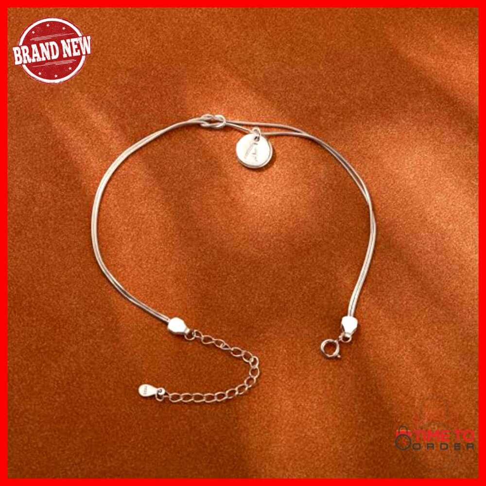 Sterling Silver Gold Plated Initial Bracelet Love… - image 6